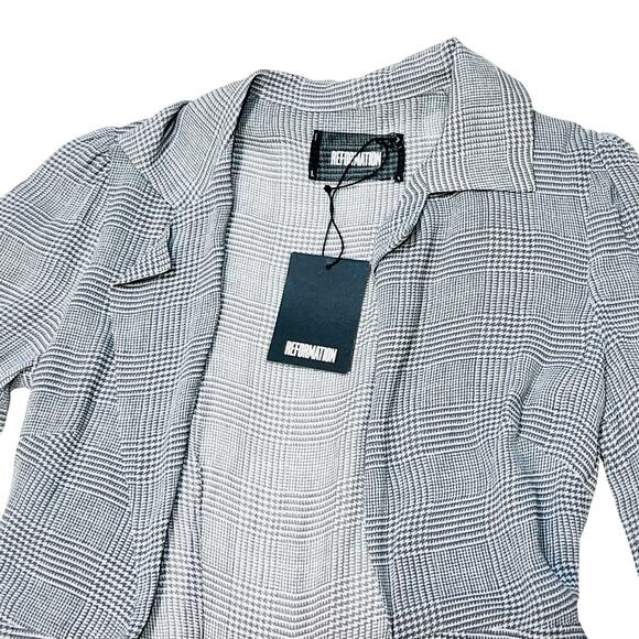 Reformation Salem Wrap Midi Dress in Aberdeen Grey XS New with Tags $248 MSRP - Picture 6 of 12